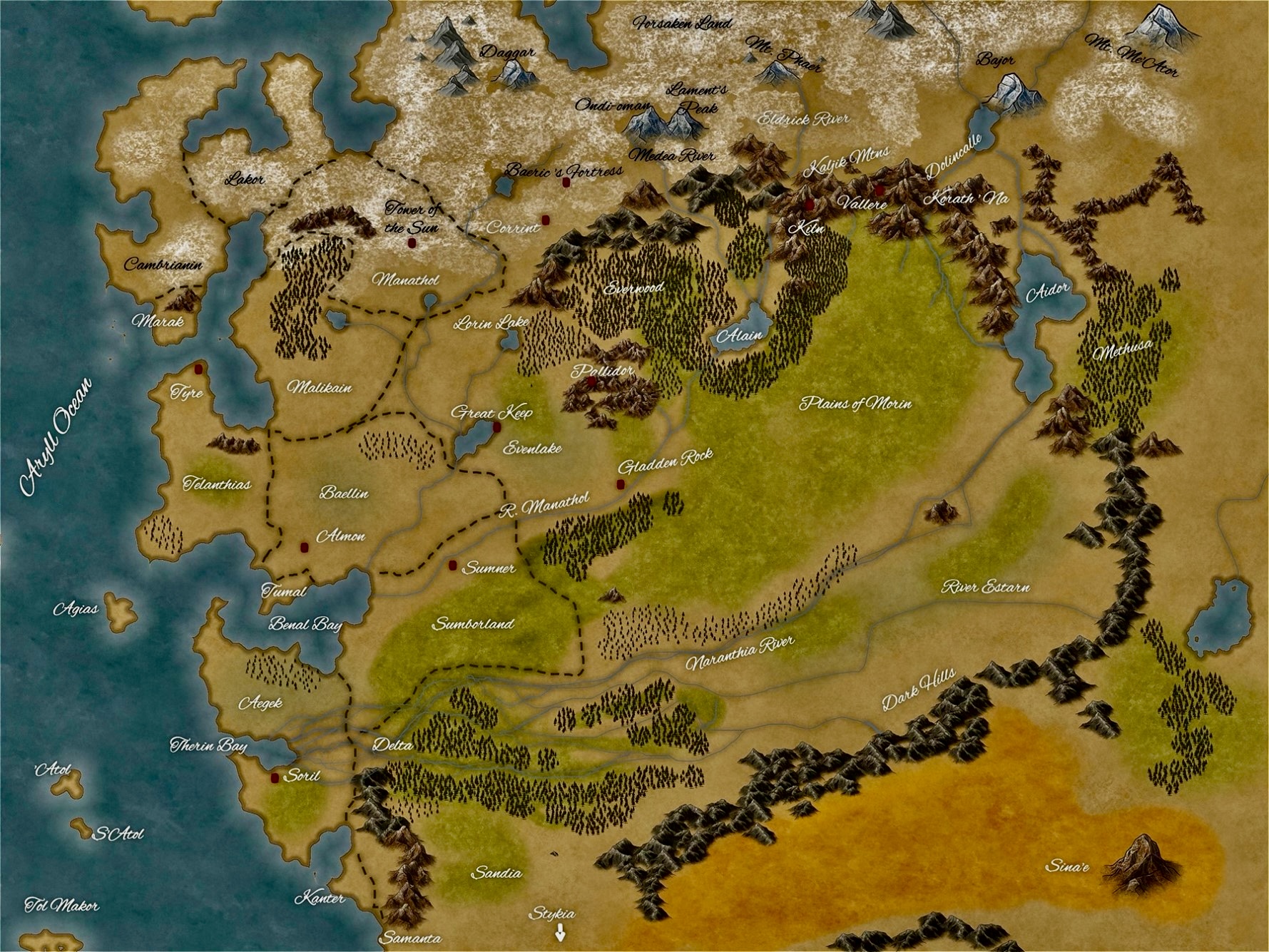 Map of A'llon
